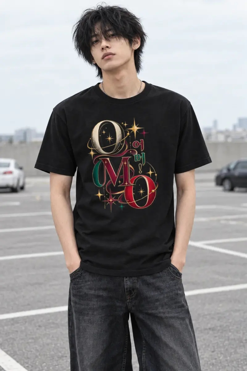 "Ornate OMO Orbits" Heavyweight Unisex Crewneck T-shirt