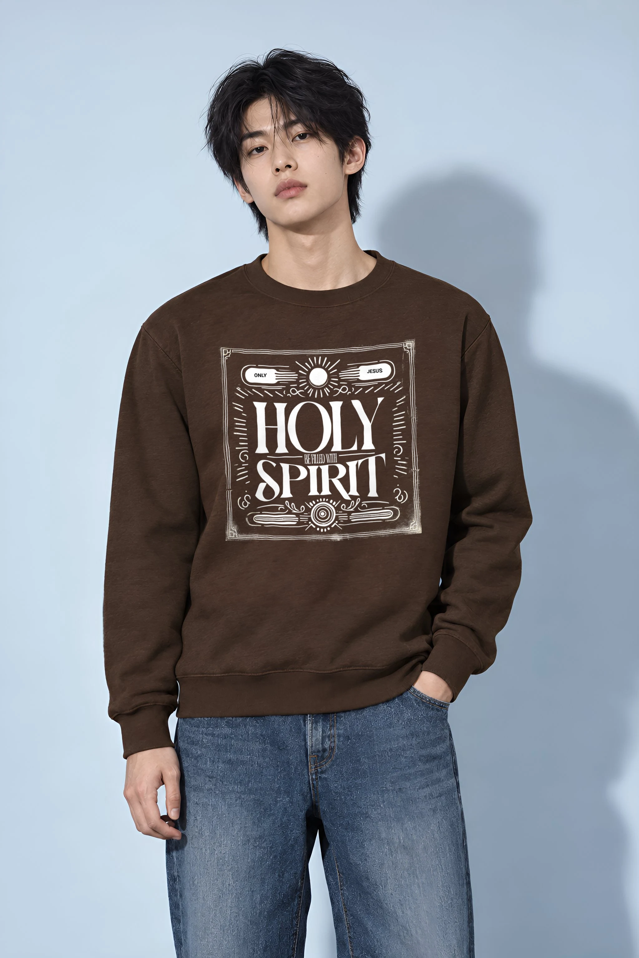 "Ornate Spirit Lettering" 1 Crewneck Sweatshirt