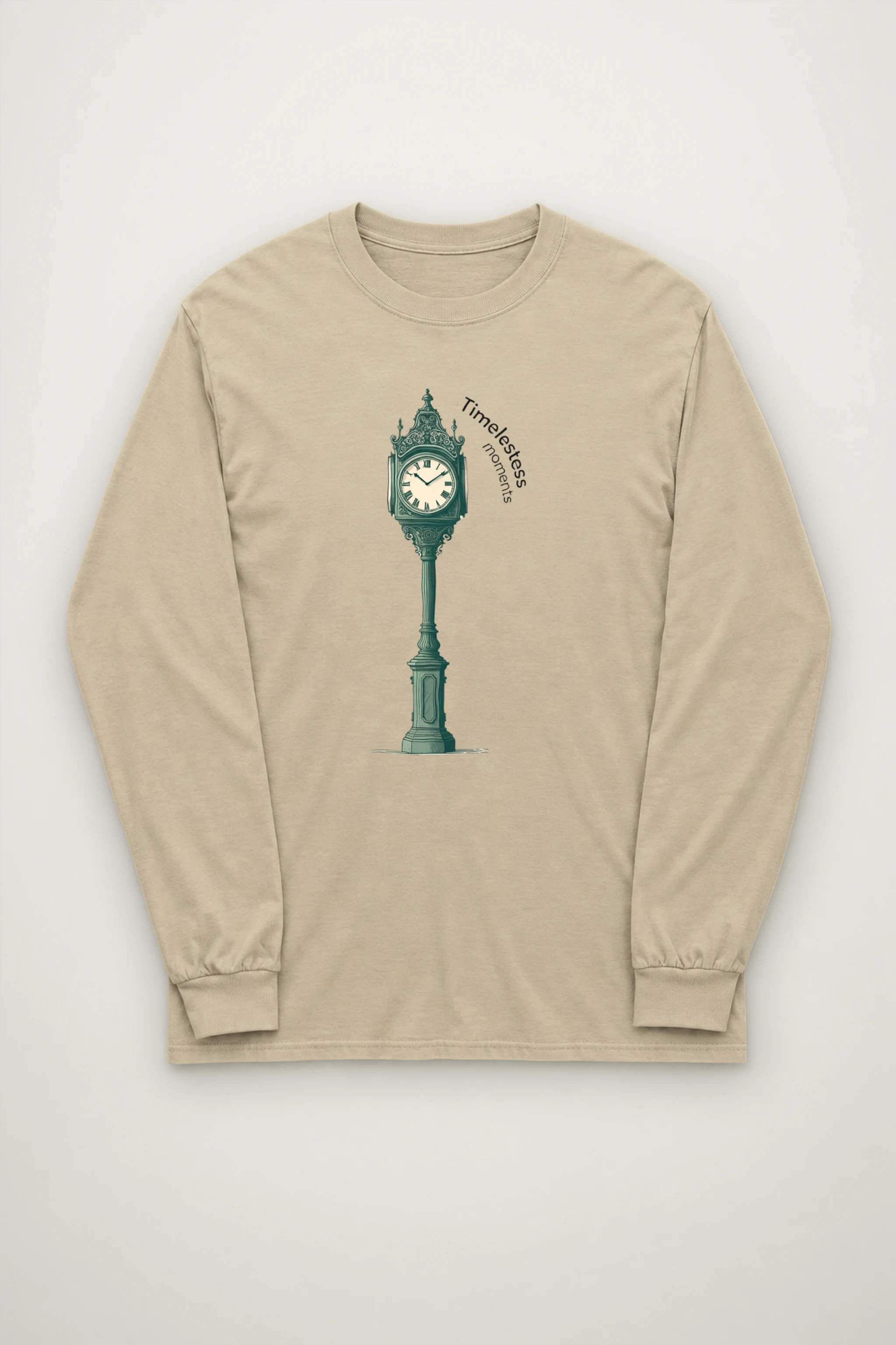 "Ornate Street Clock" Unisex Longsleeve T-shirt