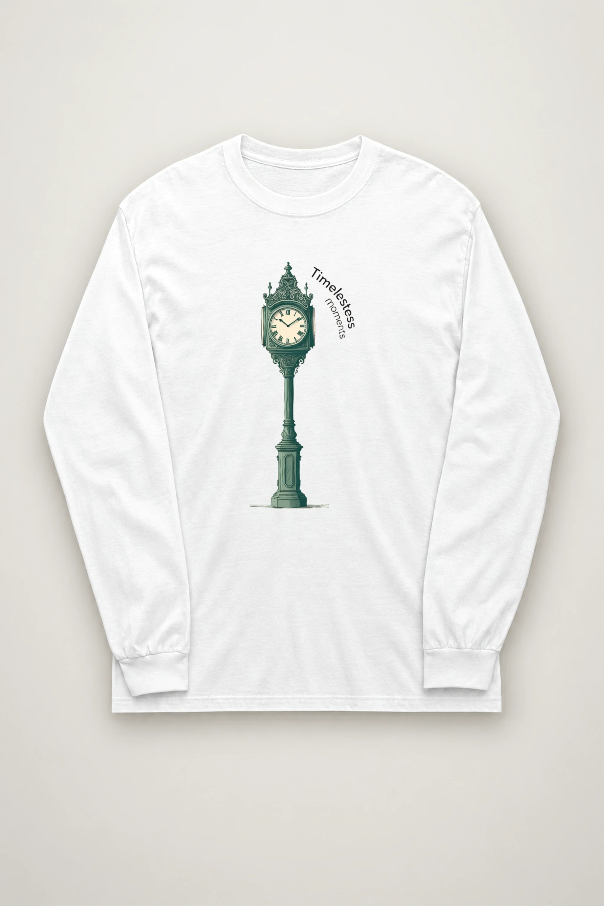 "Ornate Street Clock" Unisex Longsleeve T-shirt
