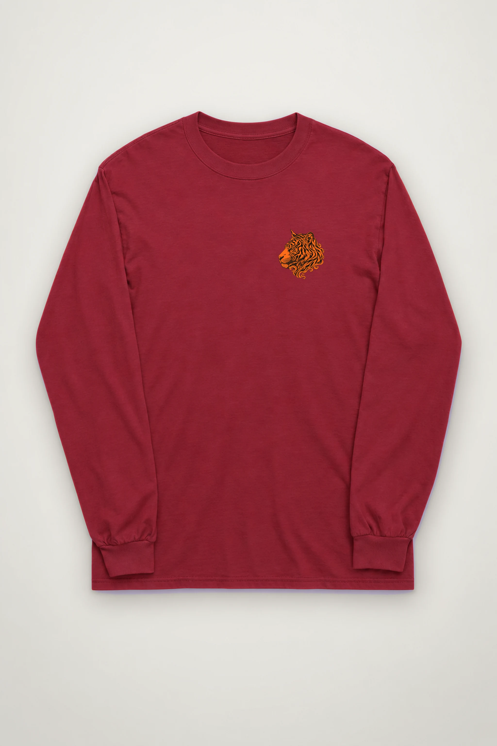 "Ornate Tiger Profile" Unisex Longsleeve T-shirt
