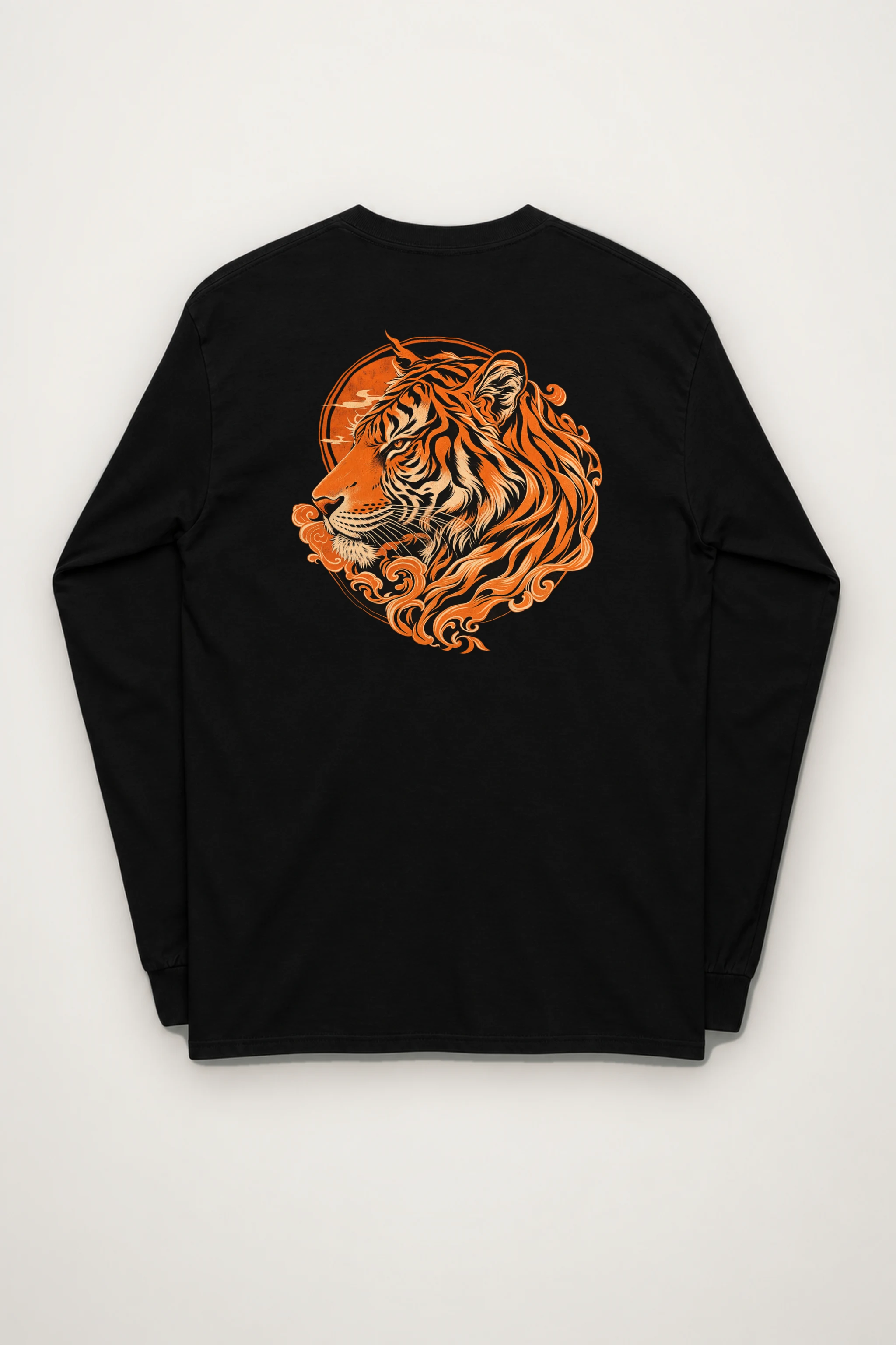 "Ornate Tiger Profile" Unisex Longsleeve T-shirt