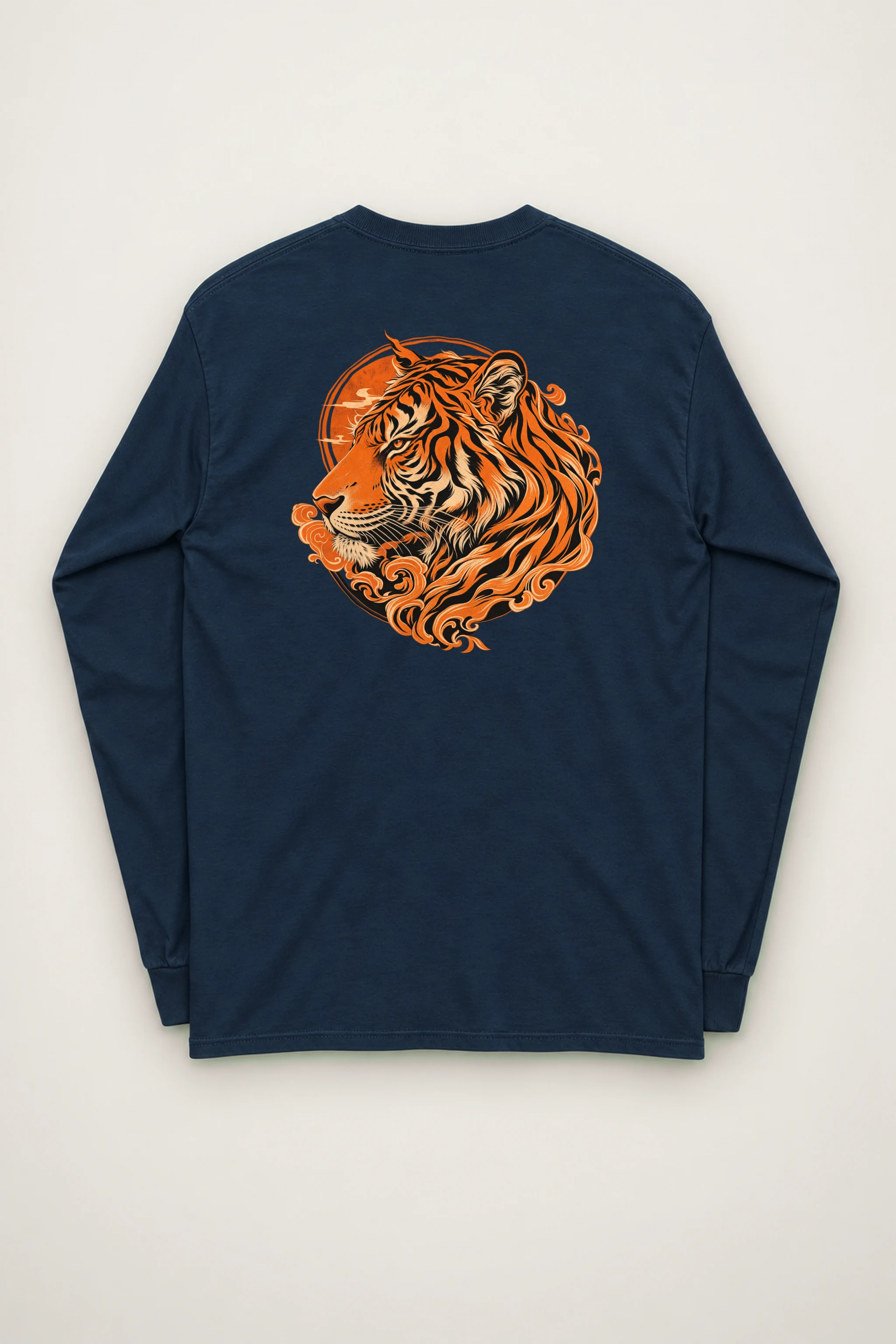 "Ornate Tiger Profile" Unisex Longsleeve T-shirt
