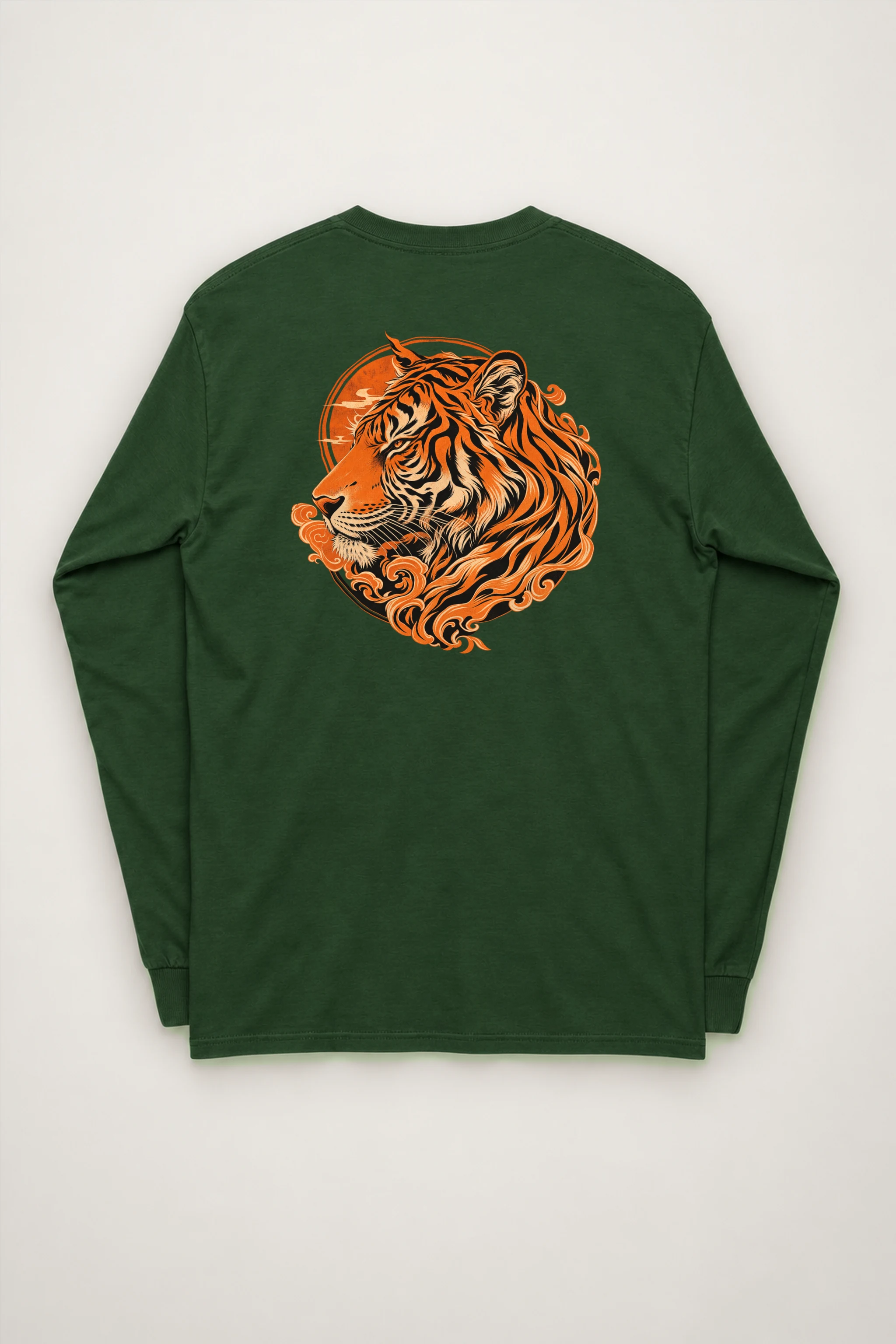 "Ornate Tiger Profile" Unisex Longsleeve T-shirt
