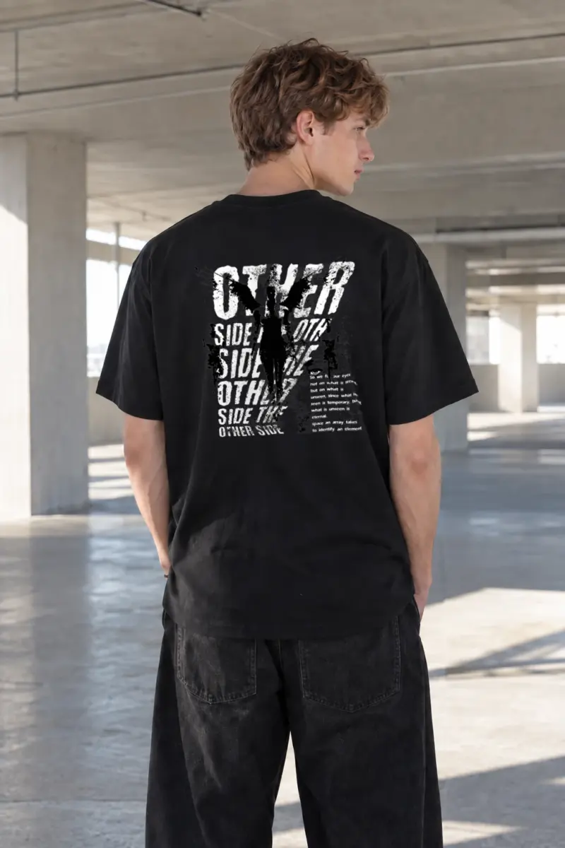 “Other Side Angel” Heavyweight Unisex Crewneck T-shirt | Gildan 5000
