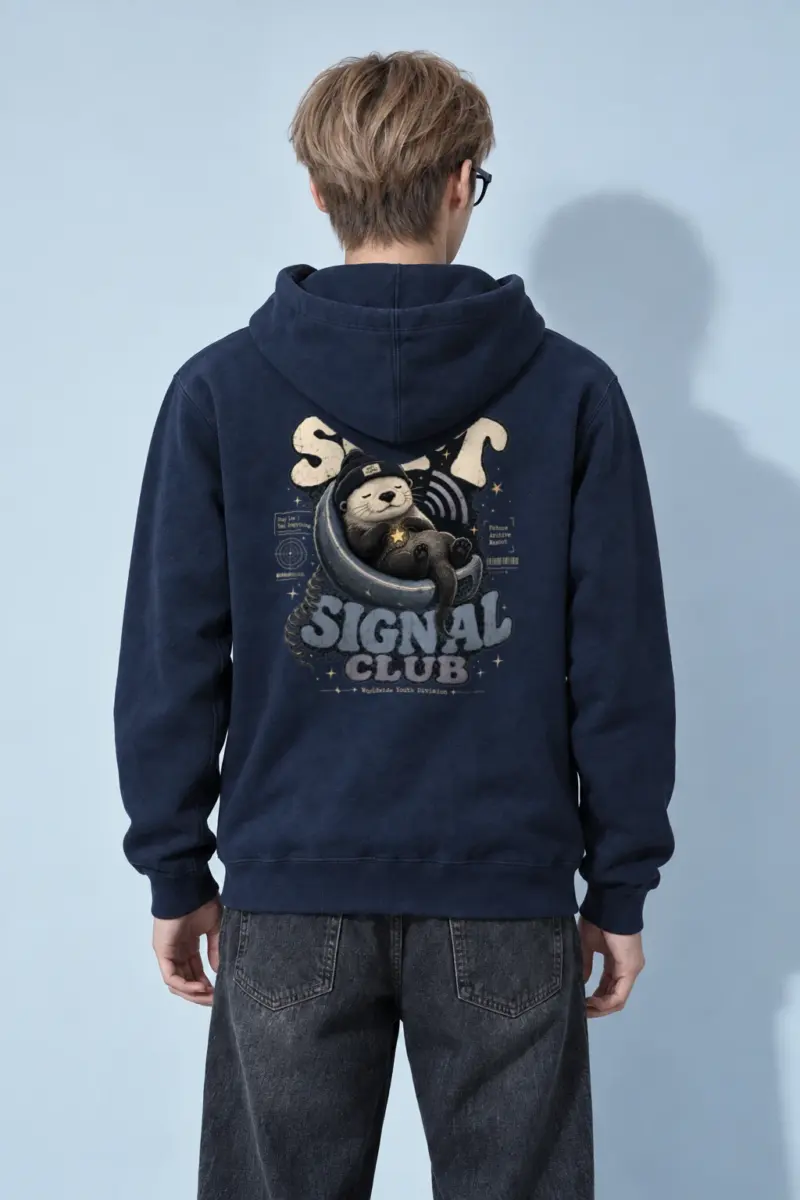 "Otter With Headphones" Heavy Blend Unisex Pullover Hoodie