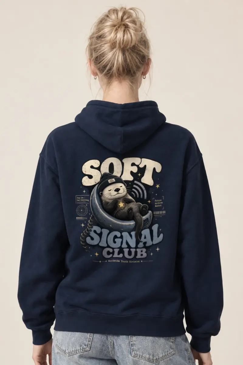 "Otter With Headphones" Heavy Blend Unisex Pullover Hoodie