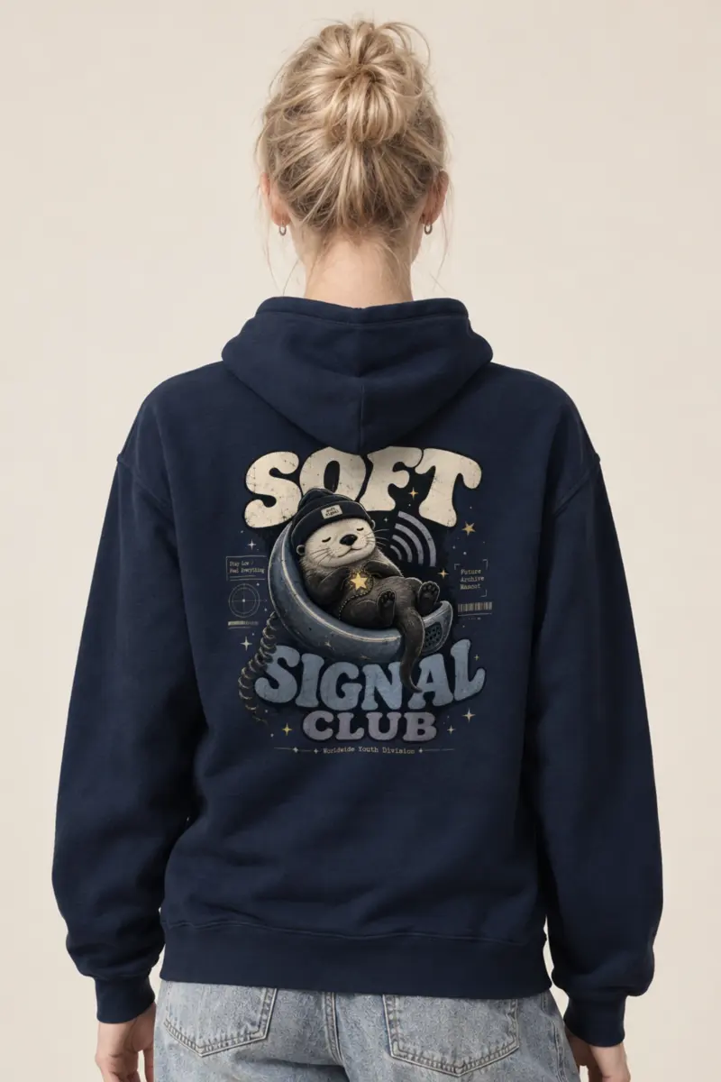 "Otter With Headphones" Heavy Blend Unisex Pullover Hoodie