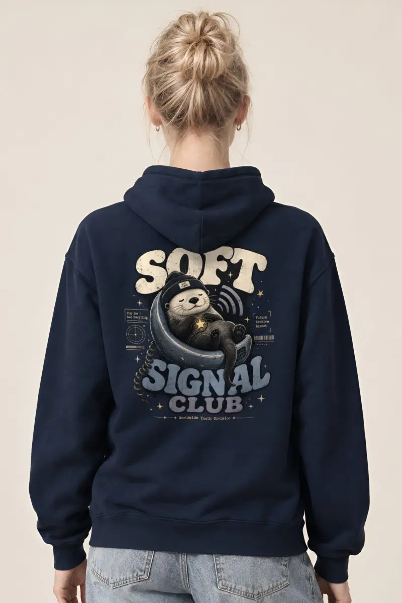 "Otter With Headphones" Heavy Blend Unisex Pullover Hoodie