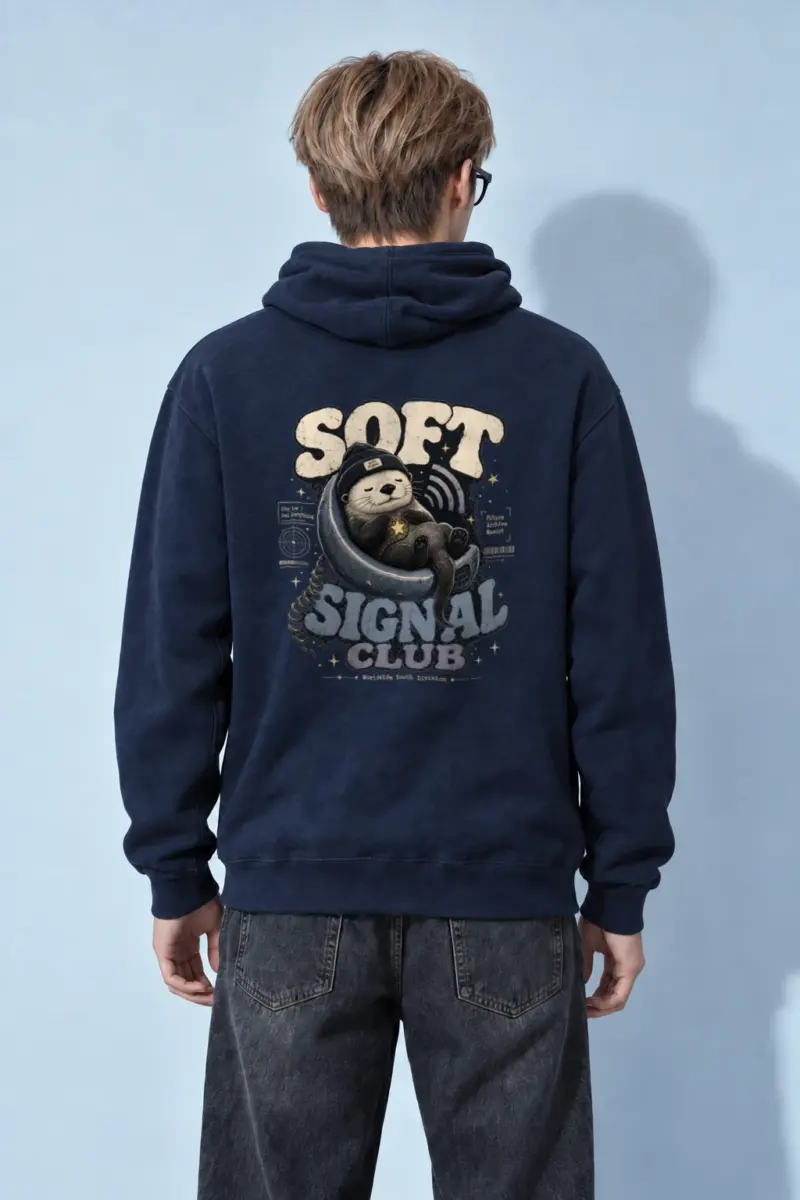 "Otter With Headphones" Heavy Blend Unisex Pullover Hoodie
