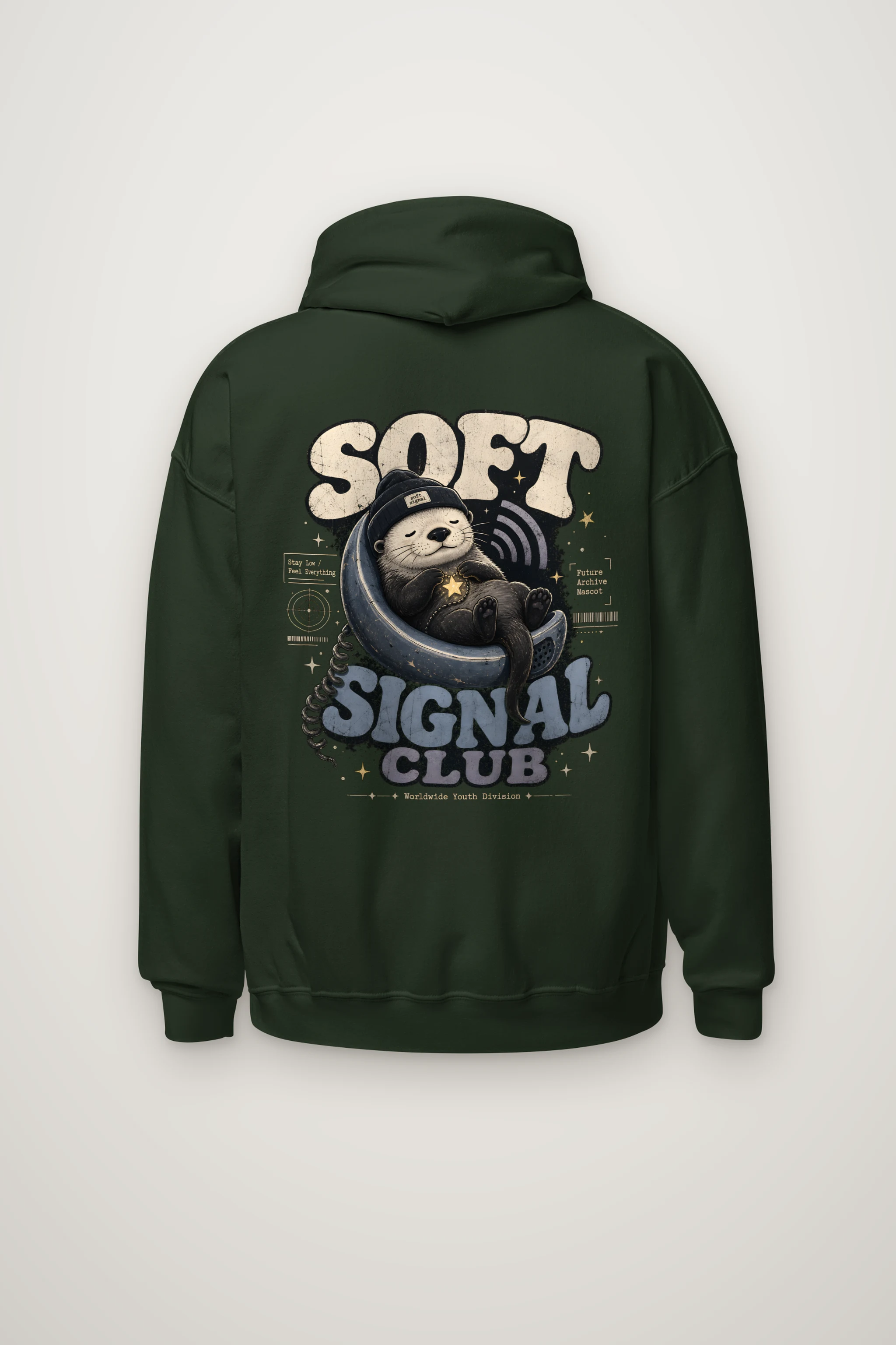 "Otter With Headphones" Heavy Blend Unisex Pullover Hoodie