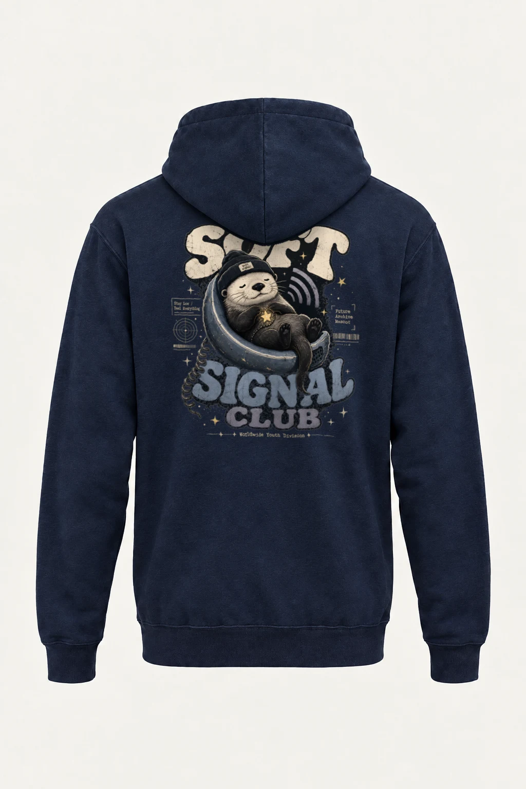 "Otter With Headphones" Heavy Blend Unisex Pullover Hoodie | Gildan 18500