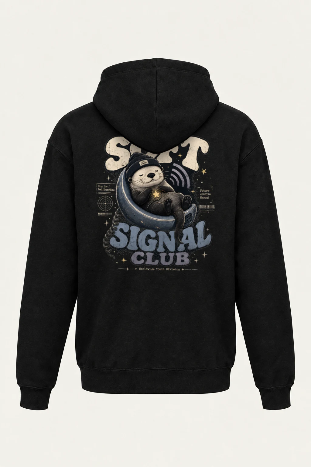 "Otter With Headphones" Heavy Blend Unisex Pullover Hoodie | Gildan 18500