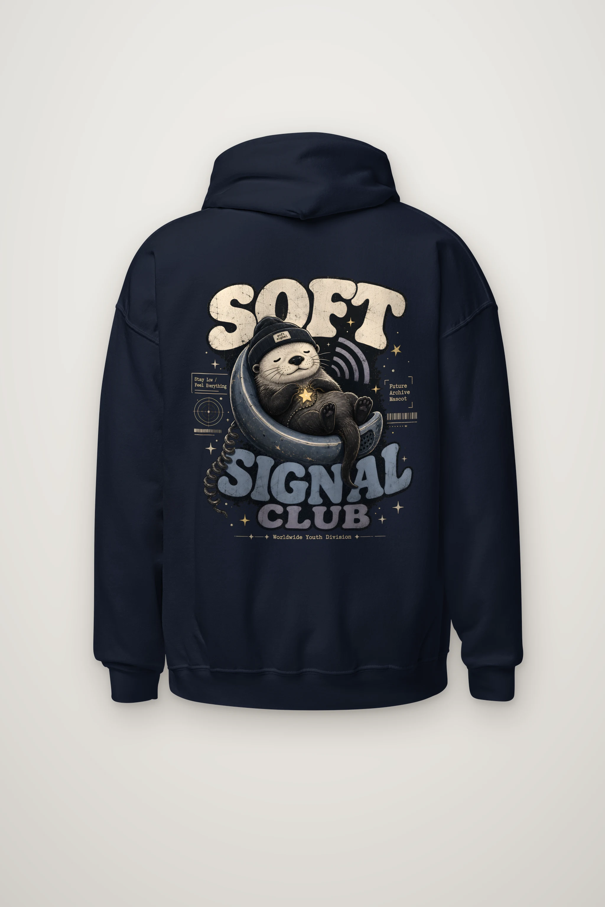 "Otter With Headphones" Heavy Blend Unisex Pullover Hoodie