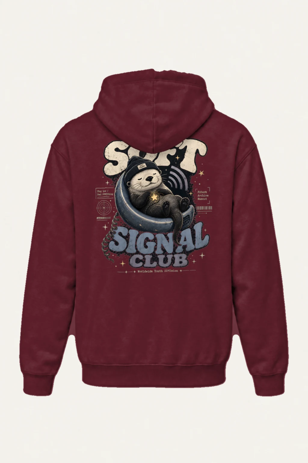 "Otter With Headphones" Heavy Blend Unisex Pullover Hoodie | Gildan 18500