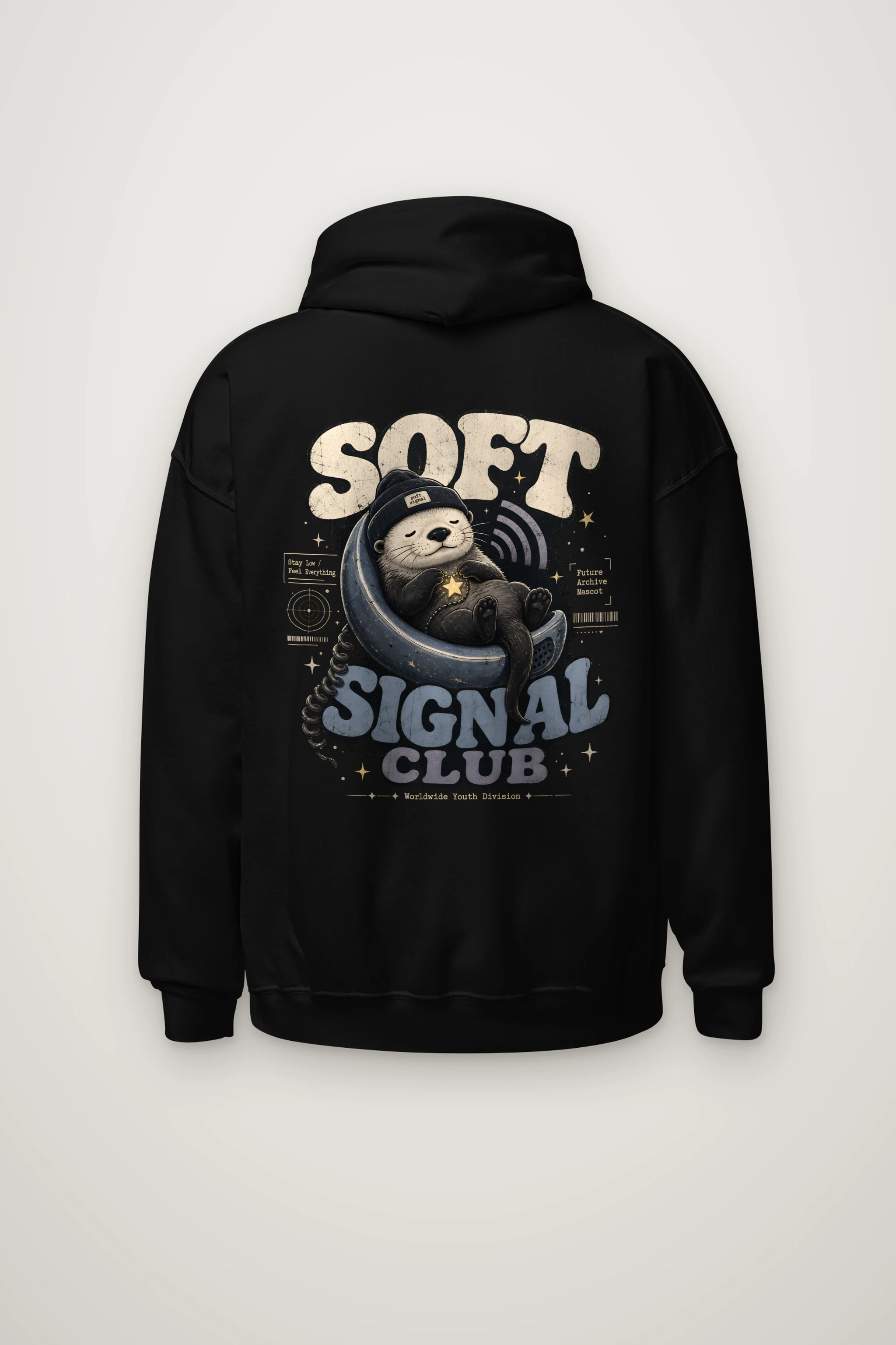 "Otter With Headphones" Heavy Blend Unisex Pullover Hoodie