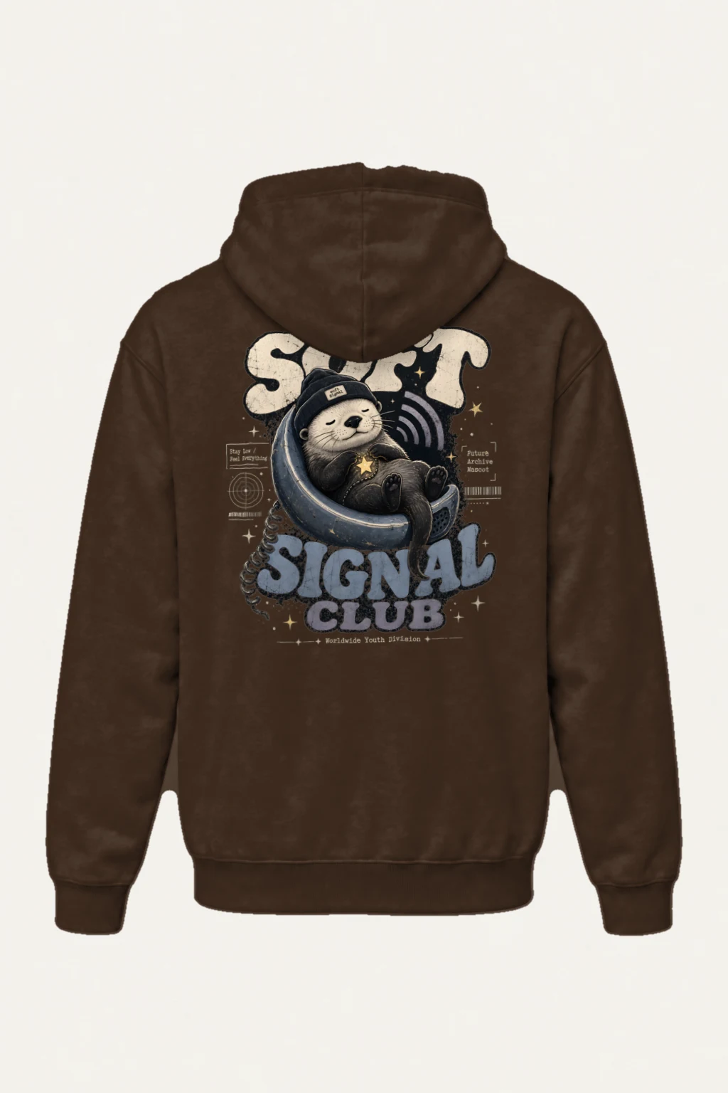 "Otter With Headphones" Heavy Blend Unisex Pullover Hoodie | Gildan 18500