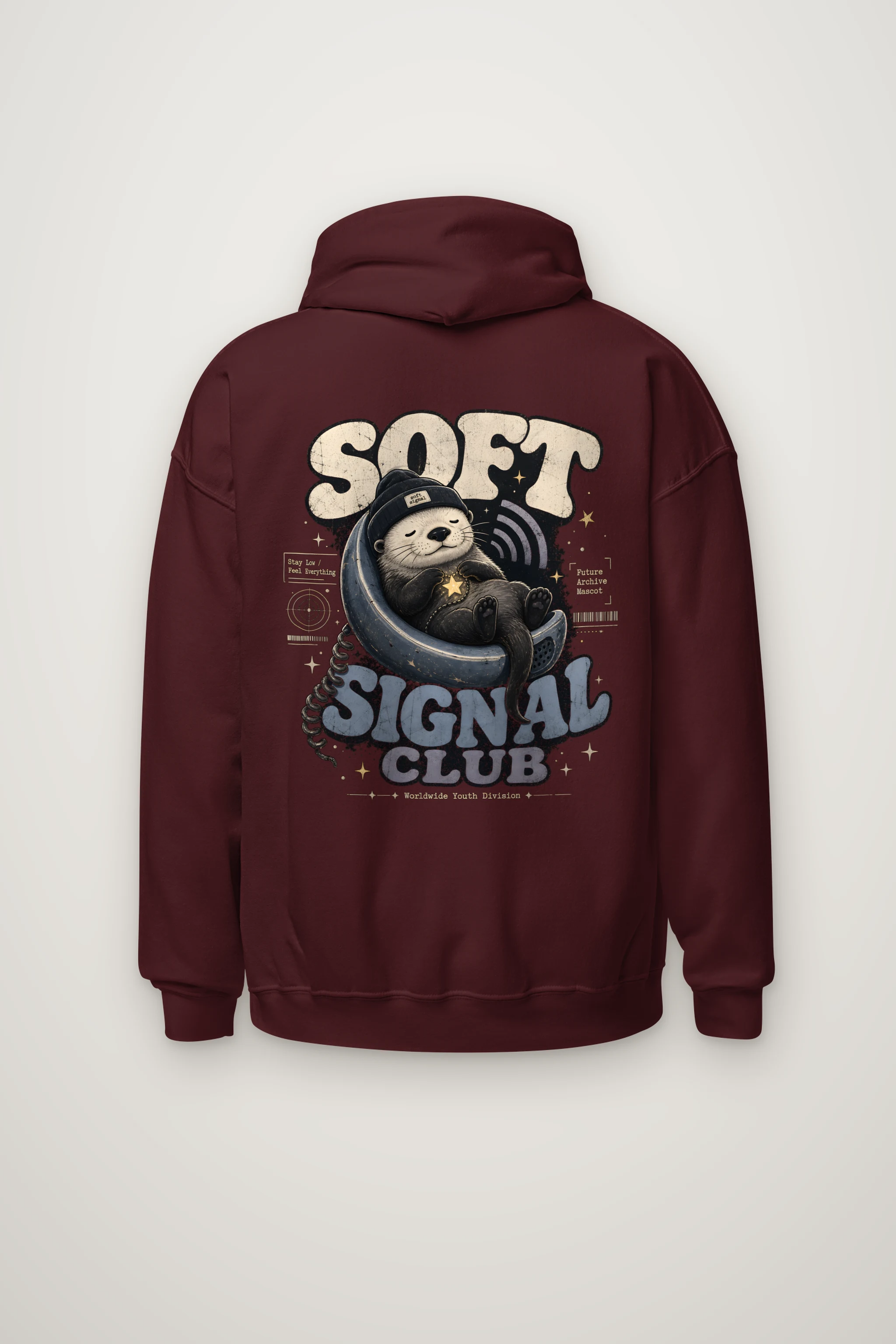 "Otter With Headphones" Heavy Blend Unisex Pullover Hoodie