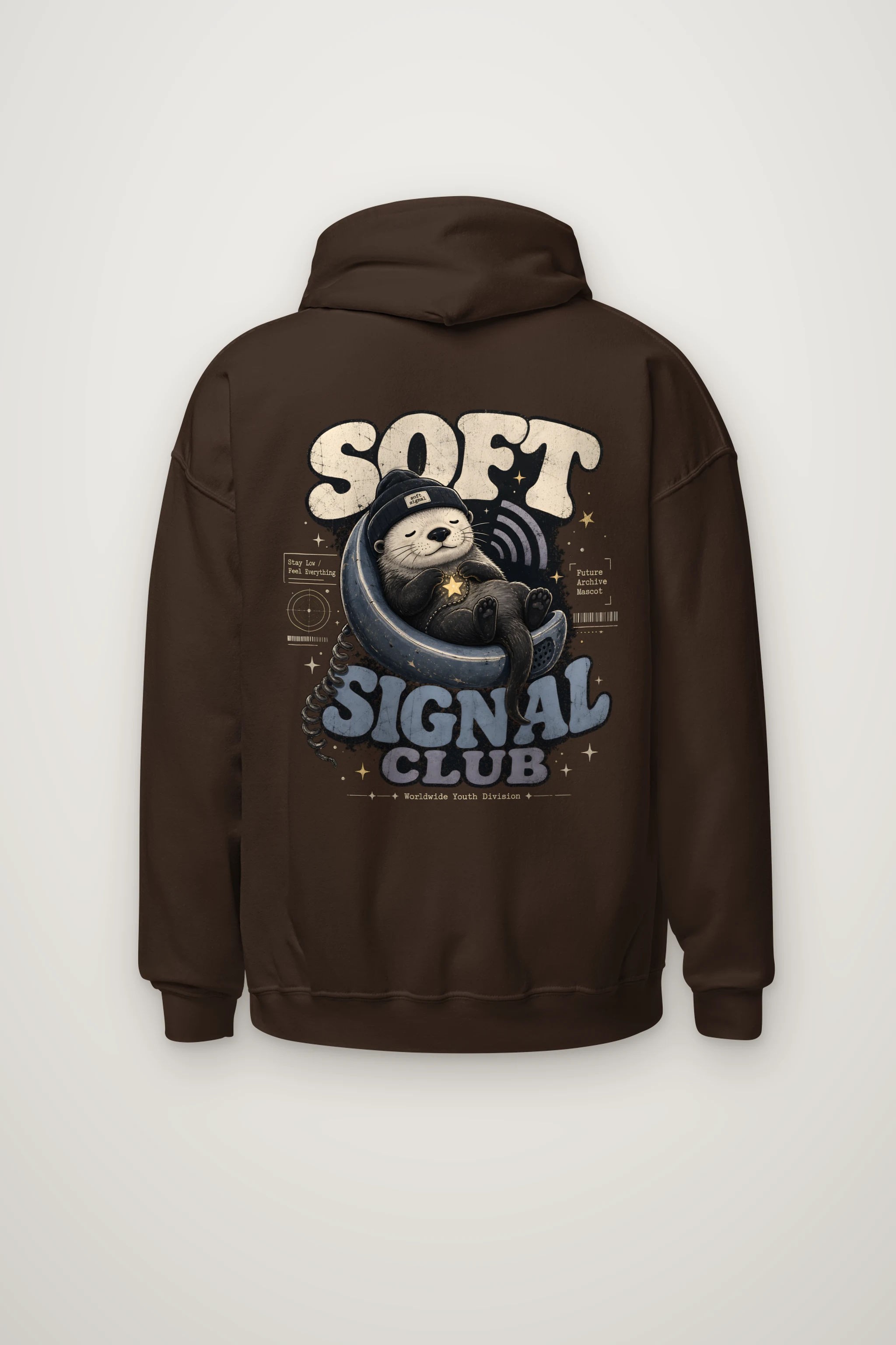 "Otter With Headphones" Heavy Blend Unisex Pullover Hoodie