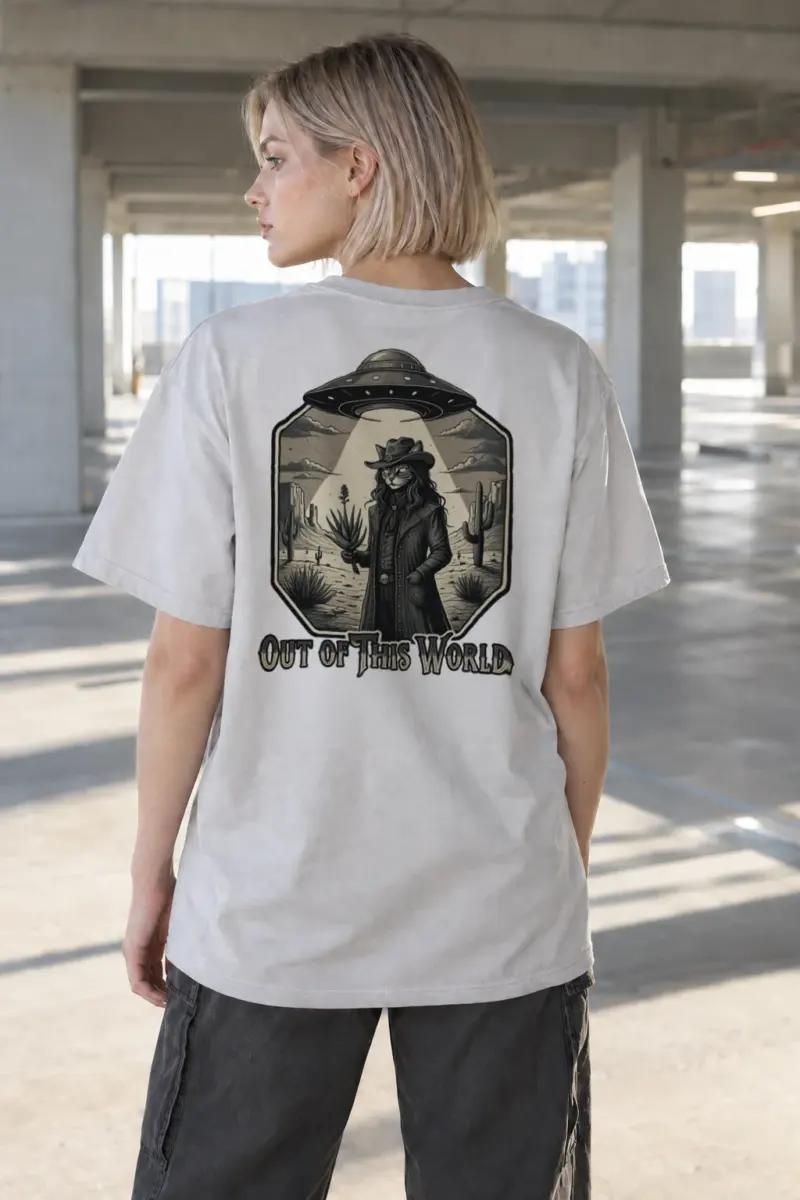 "Out Of This World" Heavyweight Unisex Crewneck T-shirt | Gildan 5000