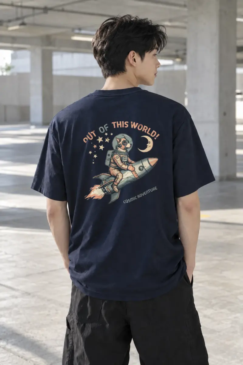 “Out Of This World” Heavyweight Unisex Crewneck T-shirt | Gildan 5000