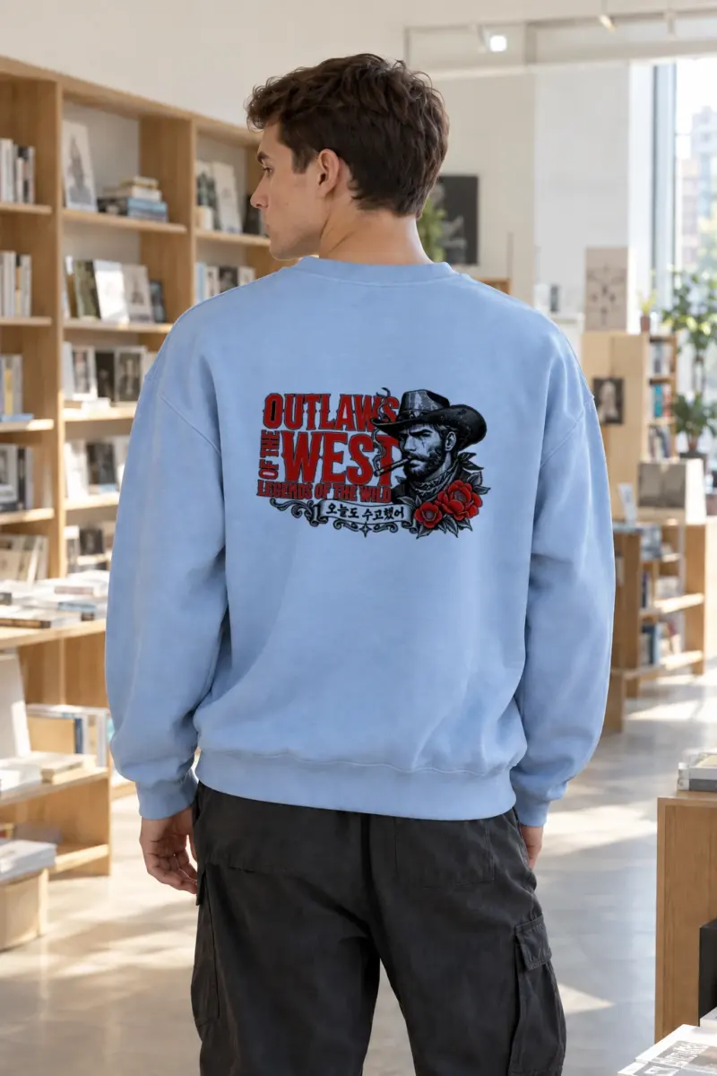 "Outlaws Of The West" Heavy Blend Unisex Crewneck Sweatshirt | Gildan 18000