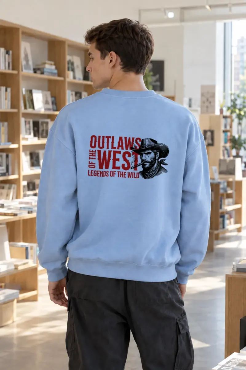 “Outlaws Of The West” Heavy Blend Unisex Crewneck Sweatshirt | Gildan 18000