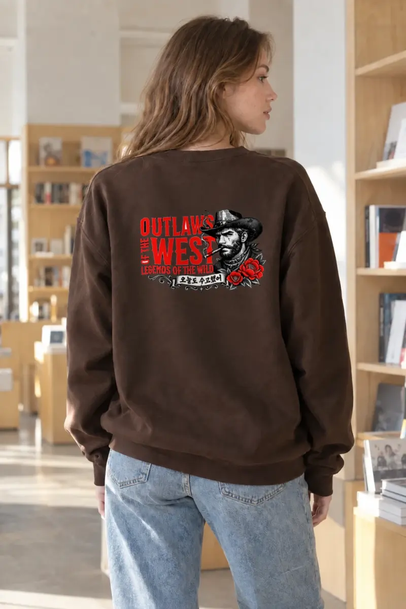 "Outlaws Of The West" Heavy Blend Unisex Crewneck Sweatshirt | Gildan 18000