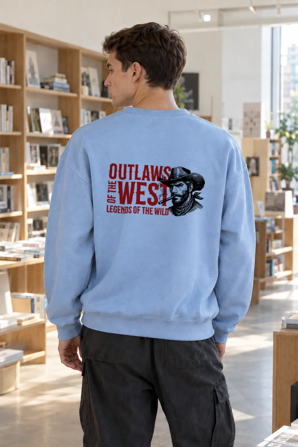 "Outlaws Of The West" Heavy Blend Unisex Crewneck Sweatshirt | Gildan 18000