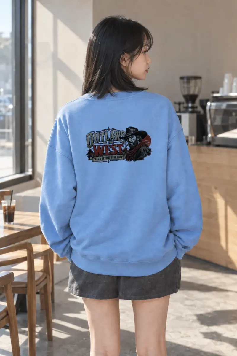 "Outlaws Of The West" Heavy Blend Unisex Crewneck Sweatshirt | Gildan 18000