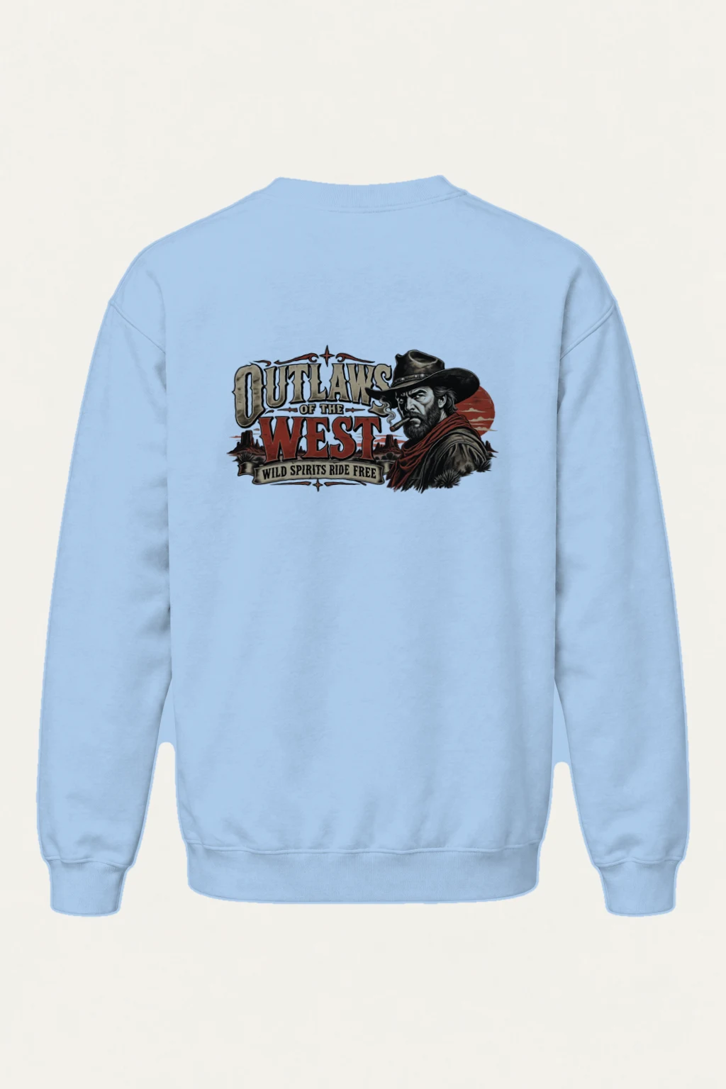 "Outlaws Of The West" Heavy Blend Unisex Crewneck Sweatshirt | Gildan 18000