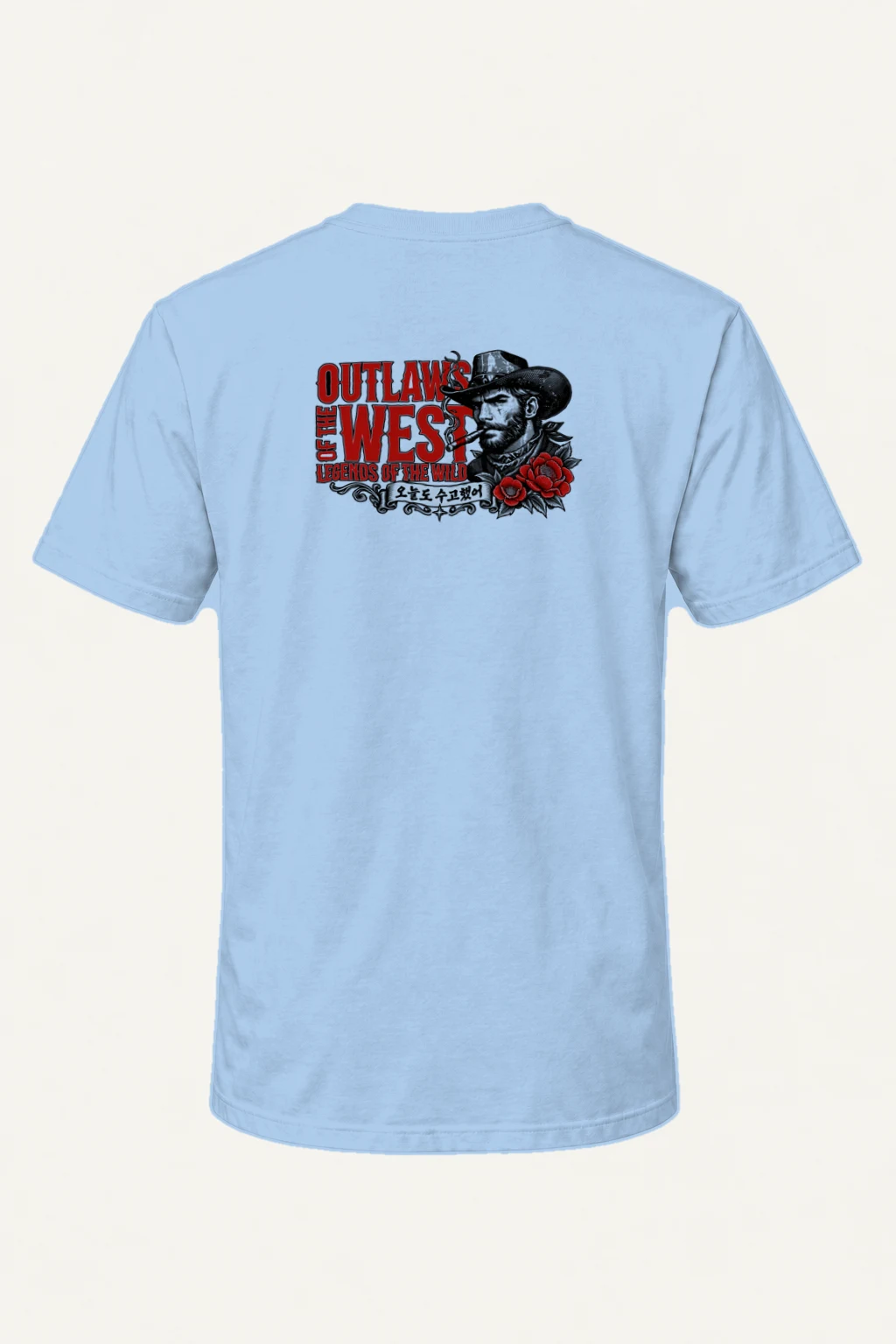"Outlaws Of The West" Heavyweight Unisex Crewneck T-shirt | Gildan 5000