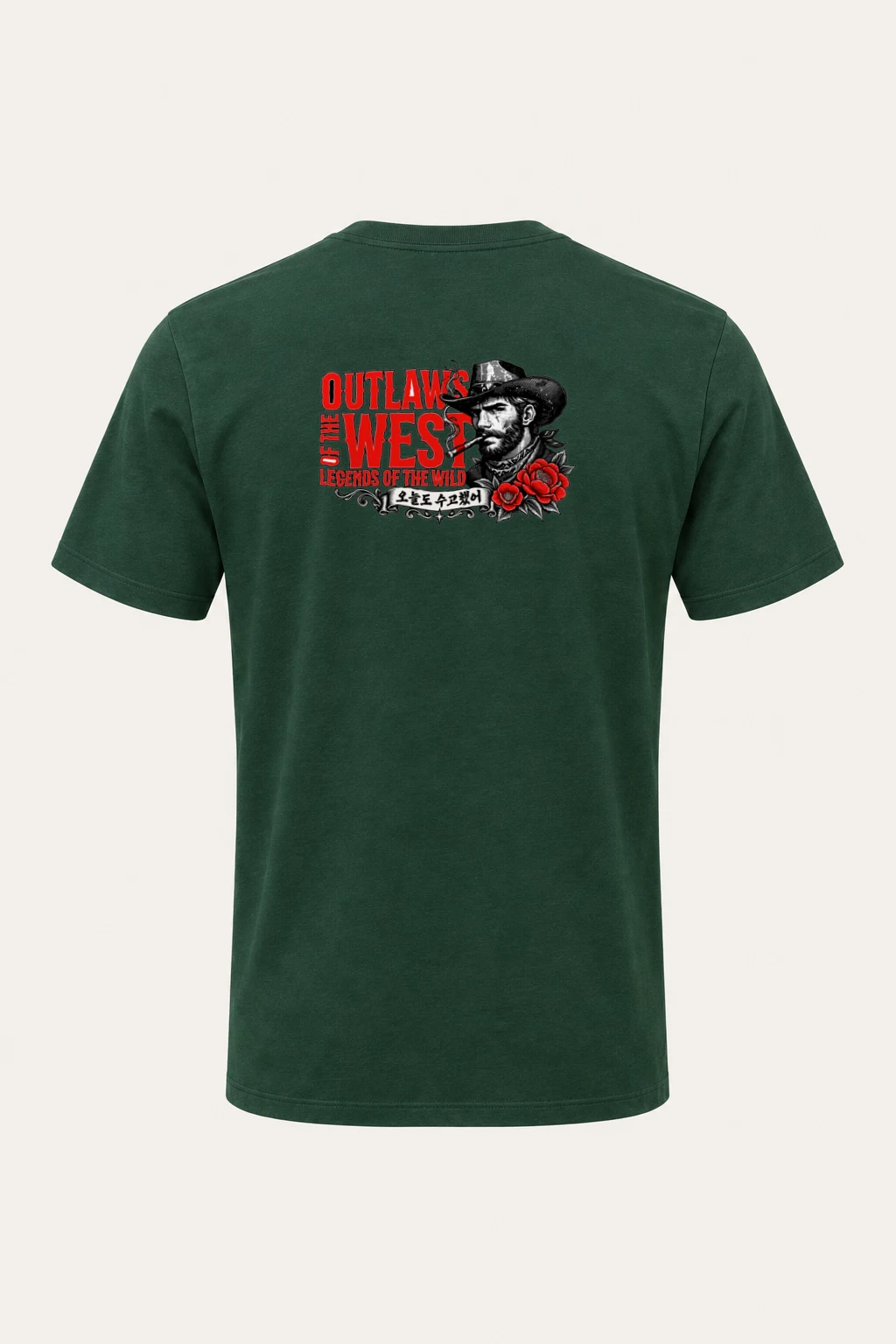 "Outlaws Of The West" Heavyweight Unisex Crewneck T-shirt | Gildan 5000