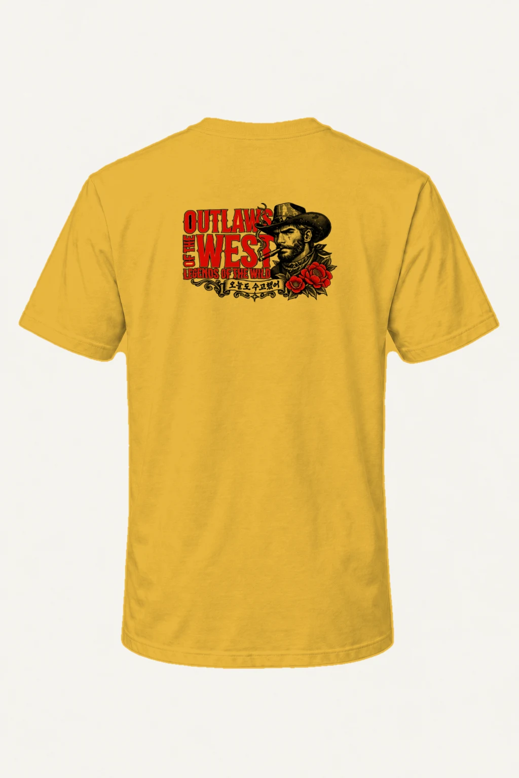 "Outlaws Of The West" Heavyweight Unisex Crewneck T-shirt | Gildan 5000