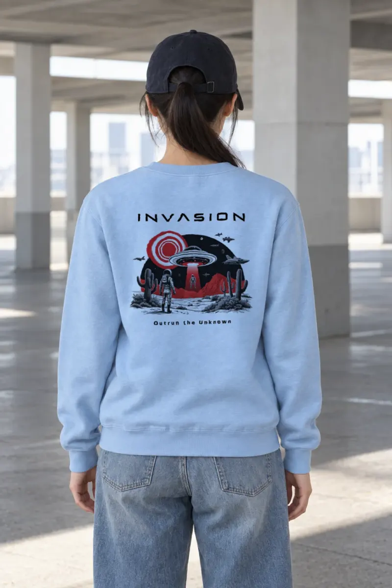 "Outrun The Unknown" Heavy Blend Unisex Crewneck Sweatshirt