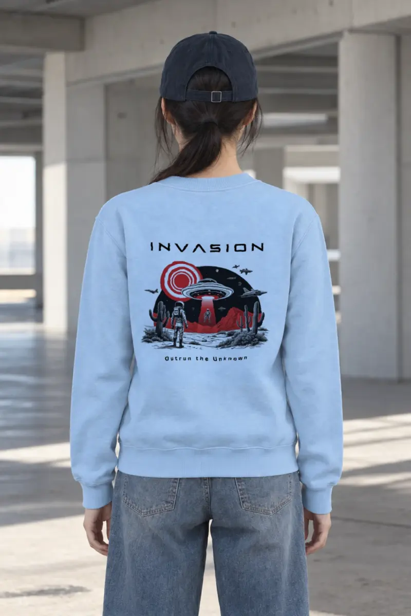 "Outrun The Unknown" Heavy Blend Unisex Crewneck Sweatshirt