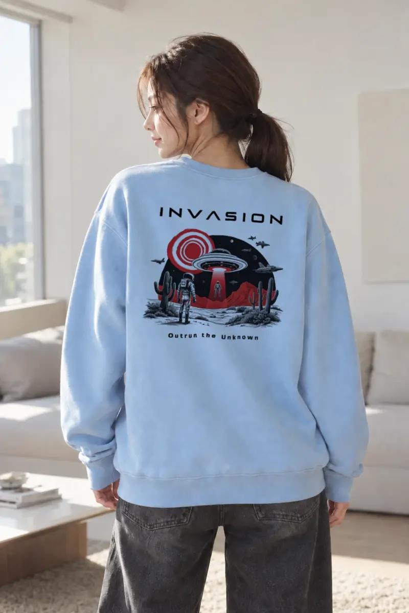 "Outrun The Unknown" Heavy Blend Unisex Crewneck Sweatshirt | Gildan 18000