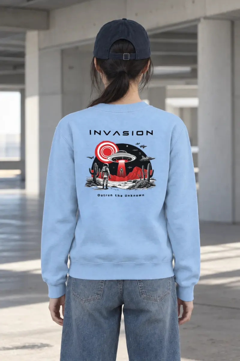 "Outrun The Unknown" Heavy Blend Unisex Crewneck Sweatshirt