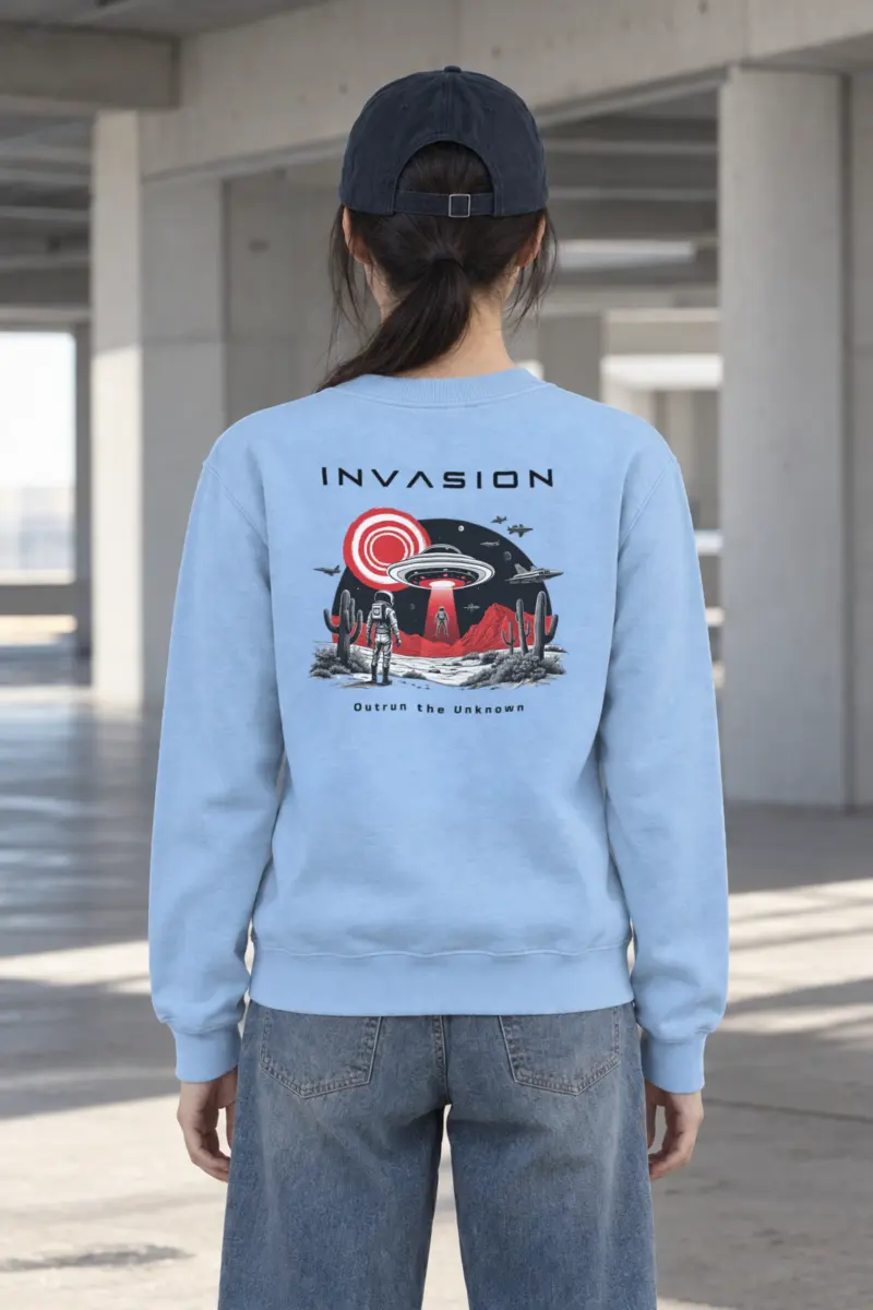 "Outrun The Unknown" Heavy Blend Unisex Crewneck Sweatshirt