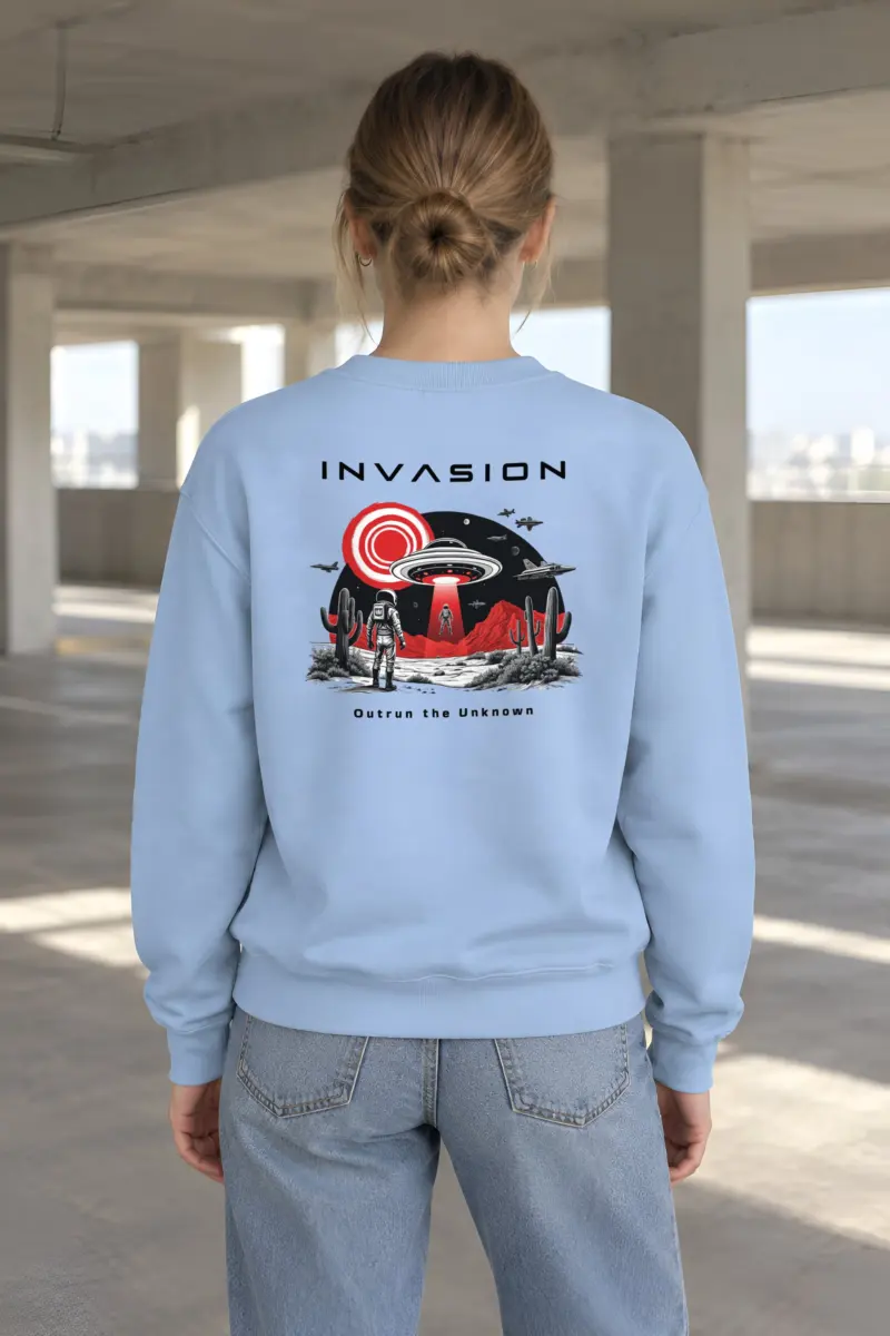 "Outrun The Unknown" Heavy Blend Unisex Crewneck Sweatshirt