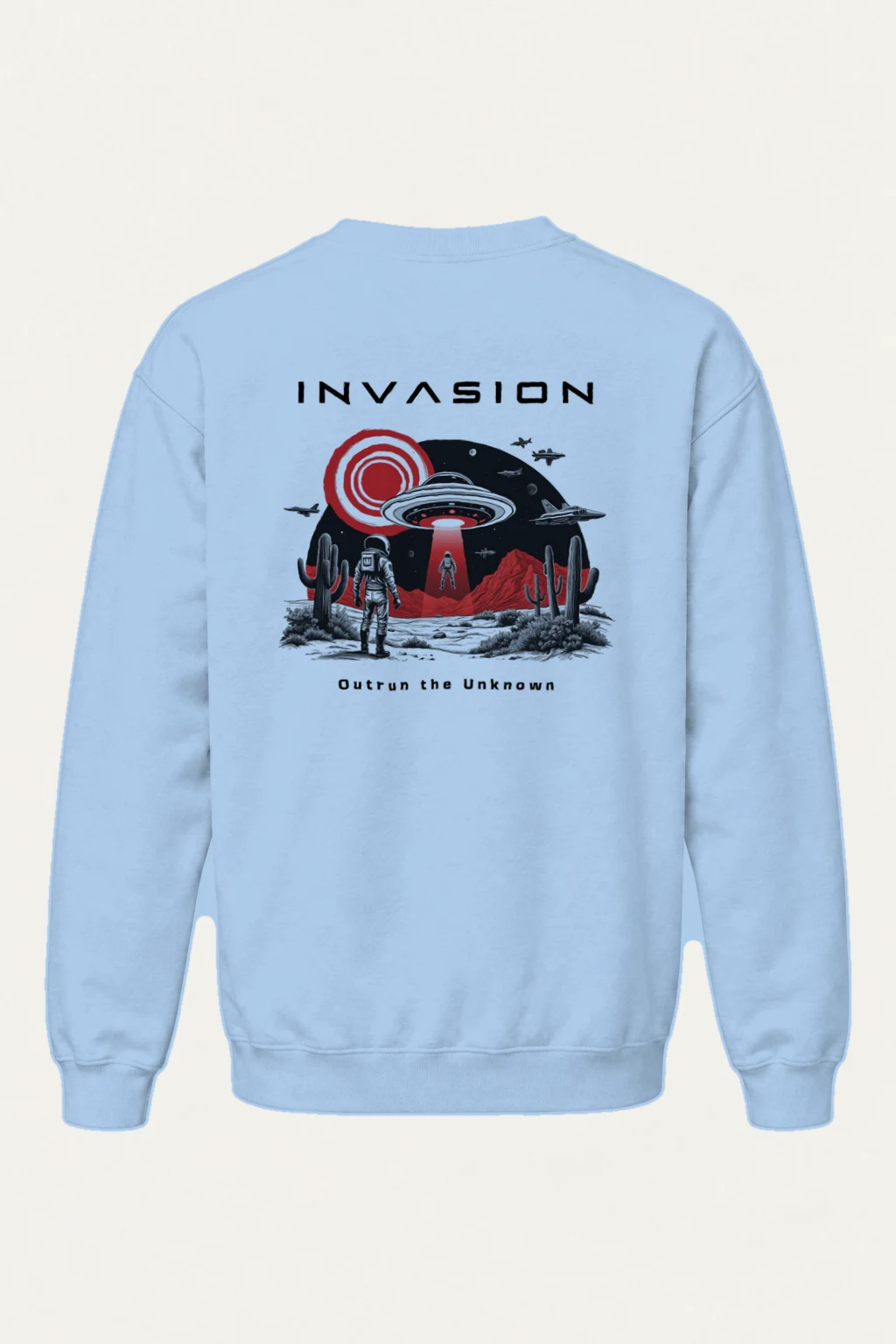 "Outrun The Unknown" Heavy Blend Unisex Crewneck Sweatshirt | Gildan 18000