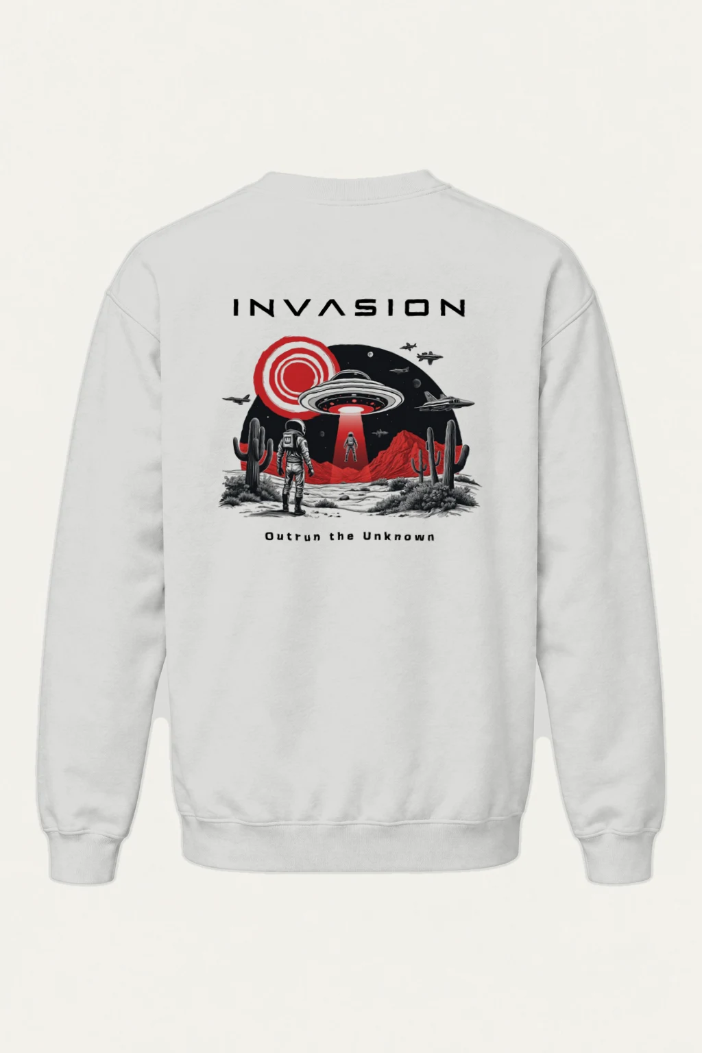 "Outrun The Unknown" Heavy Blend Unisex Crewneck Sweatshirt | Gildan 18000
