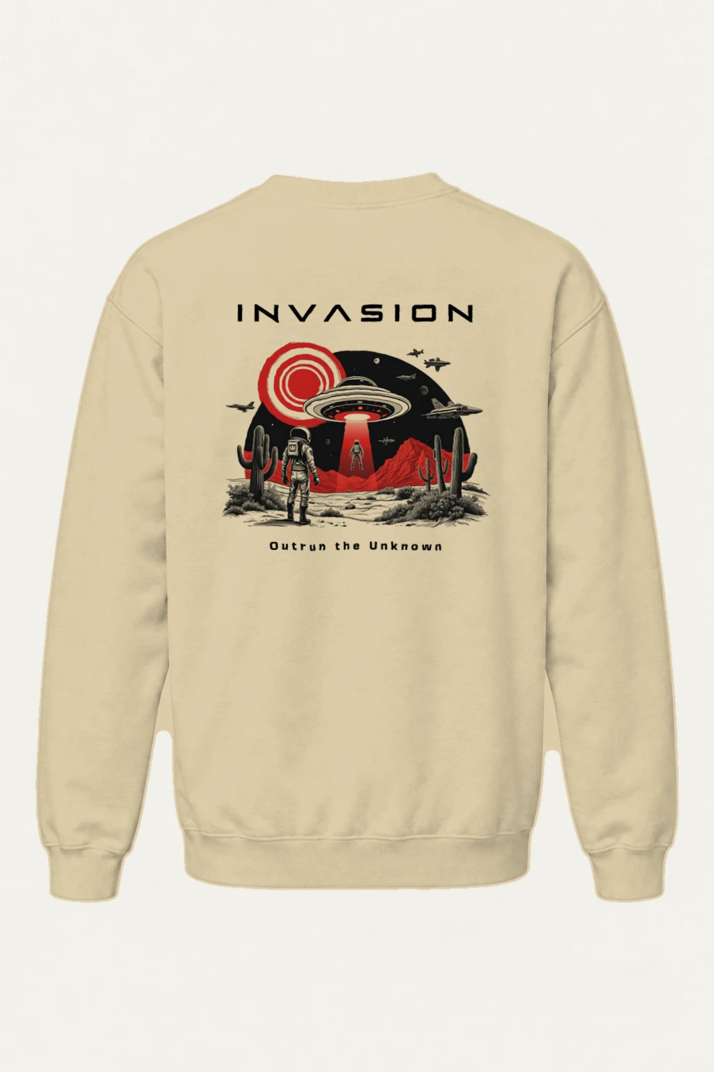 "Outrun The Unknown" Heavy Blend Unisex Crewneck Sweatshirt | Gildan 18000