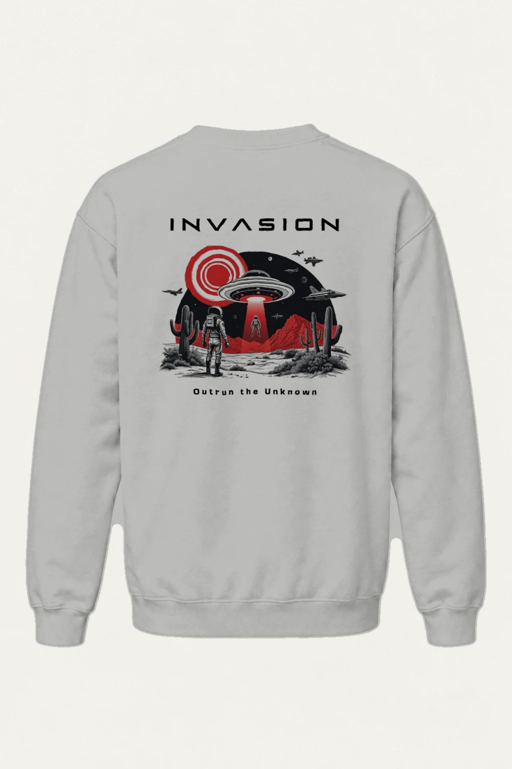 "Outrun The Unknown" Heavy Blend Unisex Crewneck Sweatshirt | Gildan 18000