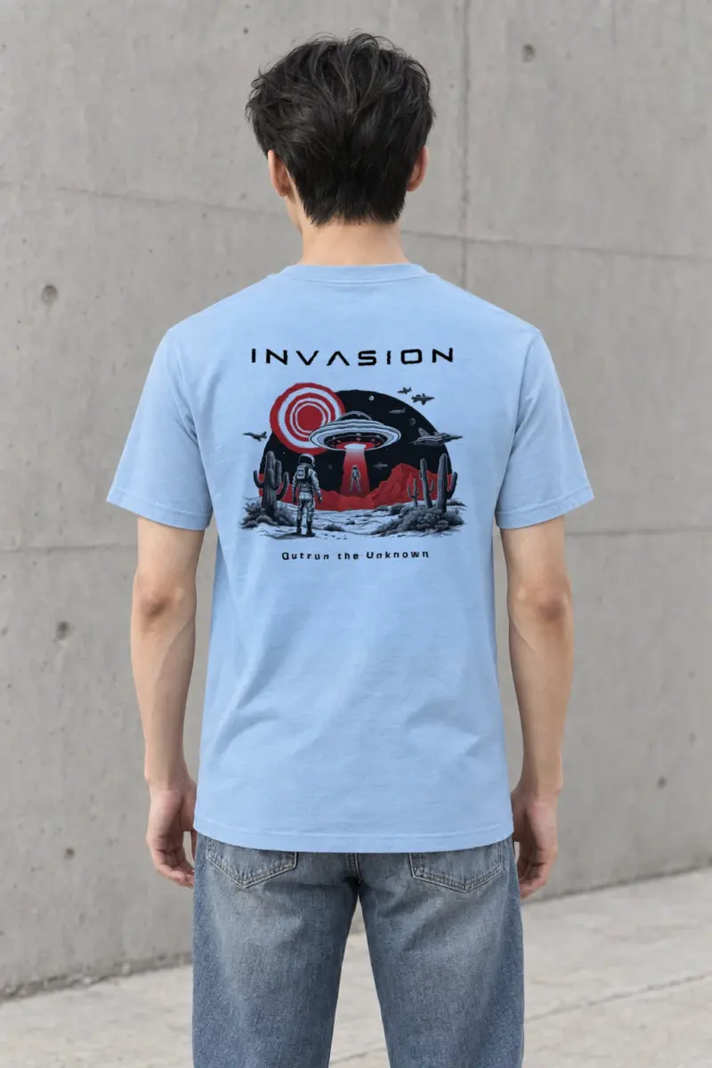 "Outrun The Unknown" Heavyweight Unisex Crewneck T-shirt