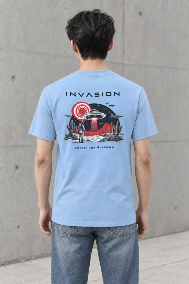 "Outrun The Unknown" Heavyweight Unisex Crewneck T-shirt