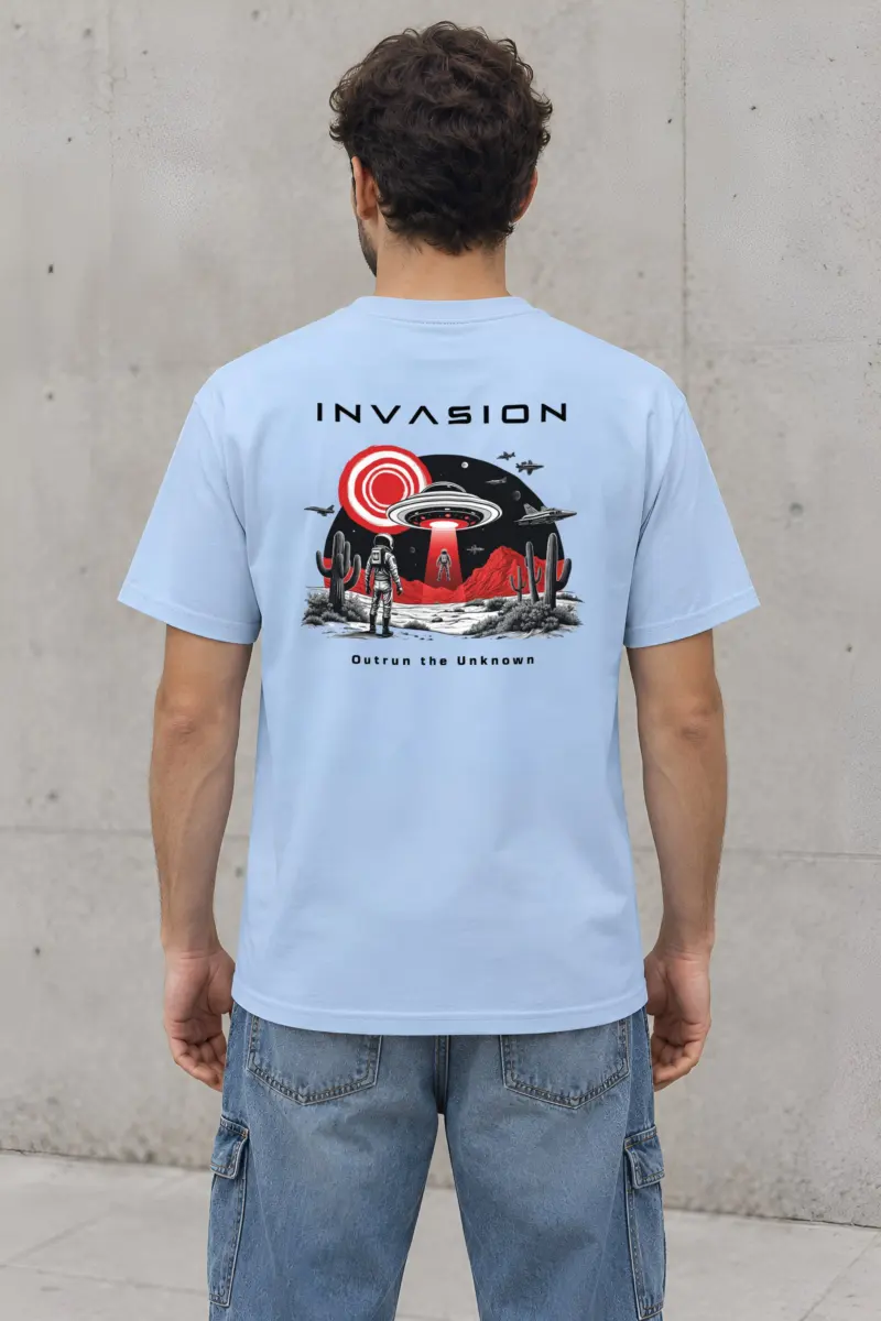 "Outrun The Unknown" Heavyweight Unisex Crewneck T-shirt