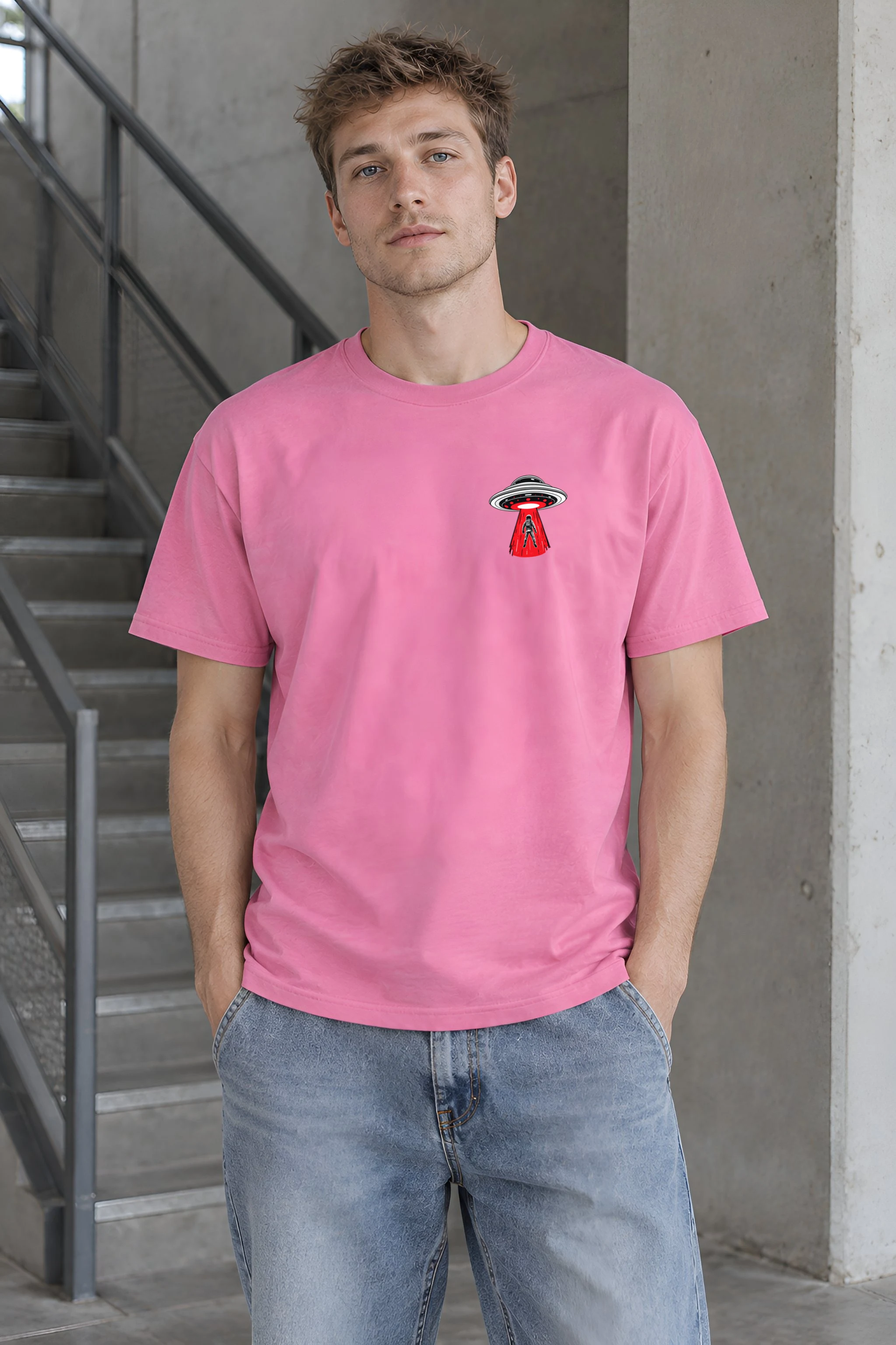 "Outrun The Unknown" Heavyweight Unisex Crewneck T-shirt