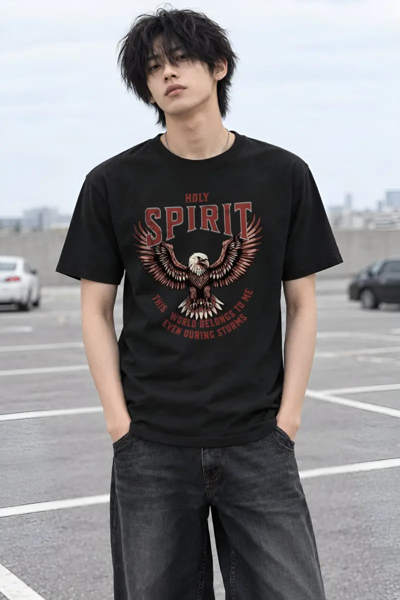 "Outstretched Bald Eagle" Heavyweight Unisex Crewneck T-shirt