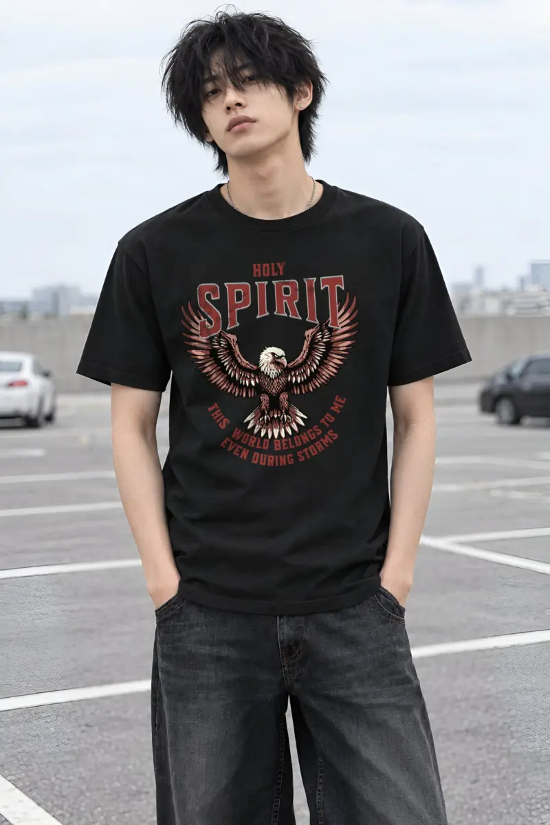 "Outstretched Bald Eagle" Heavyweight Unisex Crewneck T-shirt